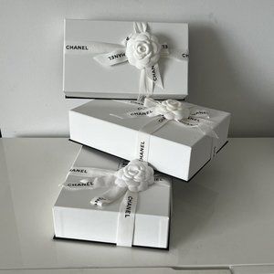 Lot of 3, AUTH Chanel White Gift Box 31, Rue Cambon printed from Paris